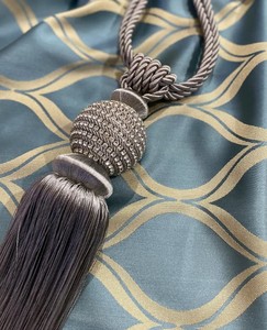 Curtain Tie Backs - Silver Home Decor - Home and Living - Curtain Decor - Rope Tie Back - Product Image 2