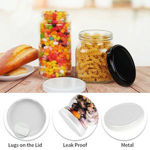 Sıcak satış 38mm 43mm 53ml 58mm 63mm 70mm 82mm cam kavanoz Metal büküm kapalı kapaklar şişe kapağı teneke Lug Canning kavanoz için kapaklar - Product Image 2