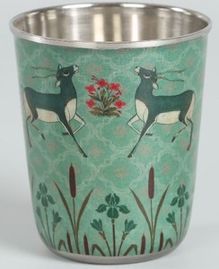 กระจกทาสีมือสีแดงในสแตนเลสใช้สําหรับโรงแรมและร้านอาหารหรืองานปาร์ตี้ - Product Image 2