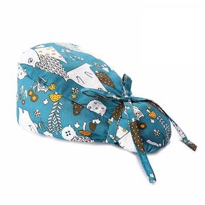 Casquettes de gommage femmes bouffant gommage chapeaux casquettes infirmières, casquette de travail réglable queue de cheval pochette cravate dos chapeaux - Product Image 5