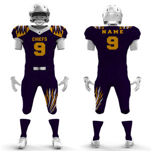 เสื้อเจอร์ซีย์อเมริกันฟุตบอลแบบออกแบบเองได้,พร้อมอุปกรณ์เล่นแบทวิลชื่อผู้เล่นและชุดนักฟุตบอลอเมริกันที่มีหมายเลข - Product Image 4