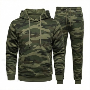 Conjunto Deportivo Personalizado con Logotipo, Estilo Clásico Informal, Tela de Felpa, Conjunto Deportivo de Dos Piezas para Hombre, para Gimnasio, Fitness y Running - Product Image 1
