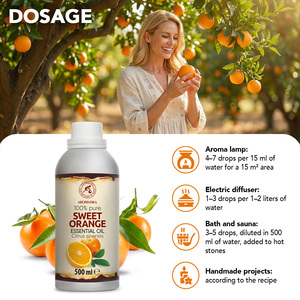 Aceite Esencial de Piel de Naranja Dulce Aromatika 500ml 100% Puro y Natural de Citrus Sinensis Prensado en Frío para Aromaterapia, Apto para Todo Tipo de Piel - Product Image 3