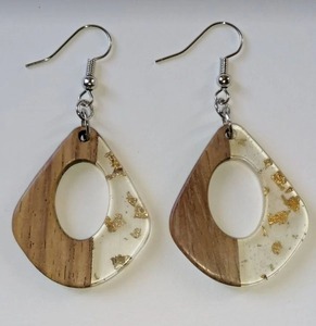 Ensemble collier et boucles d'oreilles pendantes en résine faits à la main pour femmes, accessoires de mode, boucles d'oreilles en résine, moule pour boucles d'oreilles en résine - Product Image 3