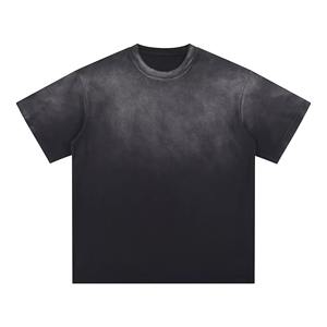 Personnalisé vierge pierre lavé à l'acide Vintage t-shirt 250 Gsm surdimensionné t-shirt hommes de haute qualité 100% coton lavé à l'acide - Product Image 3