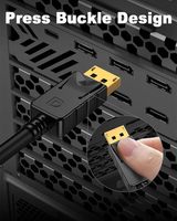 Cable Adaptador DP a VGA de 1.8M (6 Pies) Chapado en Oro con Blindaje de Lámina y Cubierta de PVC para Uso con Monitor en Computadora, Laptop, TV 1080P