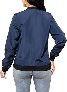 Chaqueta ligera informal de manga larga para mujer Outwear con bolsillos con un estilo informal - Product Image 3