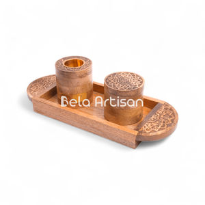Juego de Bandeja Quemadora de Incienso Bakhoor de Resina y Madera Hecha a Mano, Ecológica y de Lujo, Difusor de Aromaterapia Aromático - Product Image 4