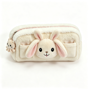 Étui à crayons personnalisé en peluche lapin, mignon, moelleux, en forme d'animal - Product Image 5