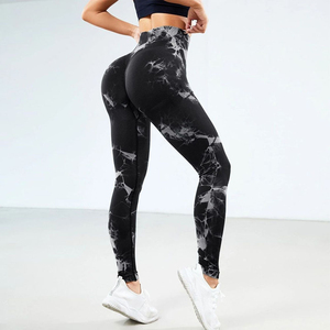 Mallas Fitness Leggings Mujer con logotipo personalizado Fitness Pantalones sin costuras Yoga Leggings Tie Dye Yoga Leggings Mármol - Product Image 2