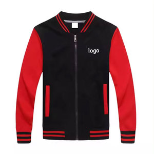 แจ็กเก็ตมีโลโก้ที่กำหนดเองสำหรับผู้ชายเสื้อแจ็คเก็ตหนังแขนเสื้อสีทึบที่แตกต่างกันออกแบบได้ตามต้องการ - Product Image 1