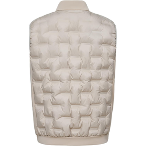 Men's Custom 100% Cotton <b>Lightweight</b> Winter Canvas Stand Collar Breathable Outerwear Casual Warm Puffer Padded <b>Gilet</b> Front - Product Image 2