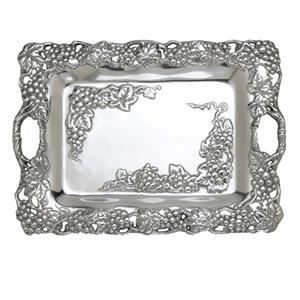 Plateau de service alimentaire en métal avec poignée en or pour la maison et la cuisine, décoration de Table, plateaux à vaisselle pour fournitures d'hôtel et de Restaurant, meilleure vente - Product Image 4