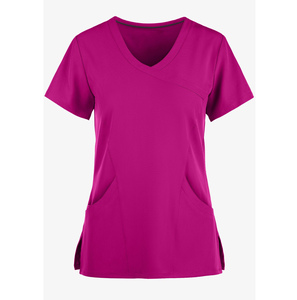 Uniforme d'esthéticienne col en V haut ensembles de gommage pantalon Logo personnalisé tailles couleurs hôpital médical en gros en vrac ensemble de gommage à bas prix - Product Image 3