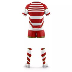 Uniforme de Rugby de Manga Corta con Estampado Personalizado, Transpirable y de Secado Rápido, Tela de Malla Premium, Diseño OEM, Patrón de Jersey de Fútbol Americano - Product Image 3