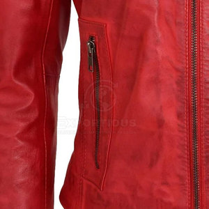 Wholesale <b>Genuine</b> <b>Leather</b> <b>Jacket</b> Outdoor Use <b>Leather</b> <b>Jacket</b> Stand Collar Women <b>Leather</b> <b>Jacket</b> - Product Image 5