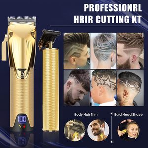 Tondeuse à cheveux sans fil professionnelle pour hommes, rasoir électrique en acier inoxydable, 6000 tr/min, écran LED, batterie, alimentation USB, tondeuse à barbe - Product Image 6
