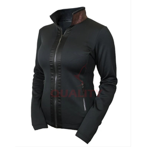 Veste d'équitation durable pour femmes imperméable, respirante et extensible, vêtements d'extérieur élégants conçus pour le confort de l'entraînement équestre - Product Image 1