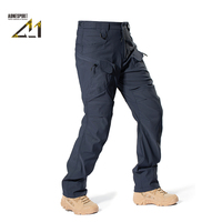 Pantalon cargo pour homme, sportif, urbain, tactique, taille haute, tissé, imperméable, séchage rapide, coupe-vent, extensible, multi-poches Molle, coupe droite