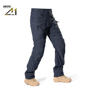 Pantalon de travail tactique pour homme, tissé, imperméable, coupe-vent, extensible, taille haute, droit, multi-poches, randonnée en plein air, camping, durable - Product Image 5