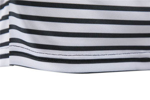 Tout nouveau printemps été à manches courtes t-shirts rayures noires et blanches Polo hommes affaires sociales sweat décontracté vêtements - Product Image 2