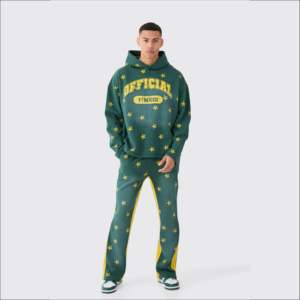 Conjuntos Deportivos Ultrafuncionales Transpirables de Algodón Puro, de Dos Piezas, con Capucha y Estampado de Letras, para Hombre, con Estampado Gráfico - Product Image 3