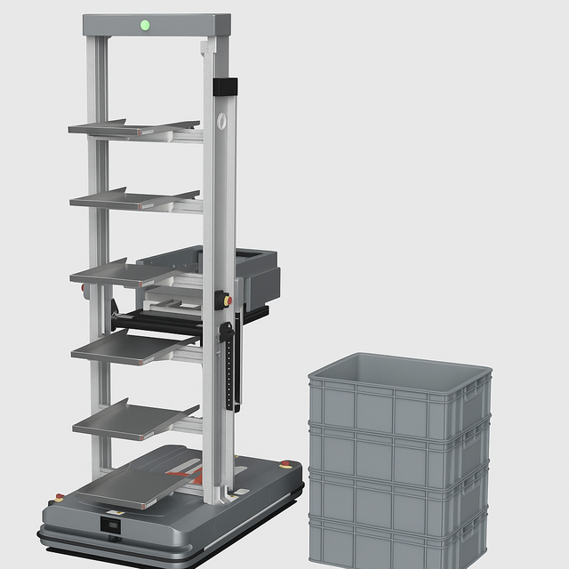 Intelligent Laser SLAM Multi-Layer Picking & Transfer Robot for Smart Warehouses