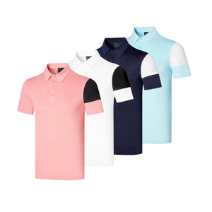 Maglietta con logo personalizzato a maniche corte da uomo in cotone in poliestere a pique ad asciugatura rapida polo da uomo - Product Image 1