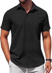 Nueva moda de verano para hombre, polos de punto con botones a rayas, manga corta, camisa vintage con botones para hombre, Manga corta informal - Product Image 2