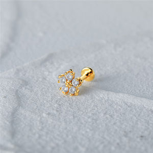 Piercing pendiente mini nieve Flor Mariposa s925 plata <span class=keywords><strong>opai</strong></span> pendientes de un solo botón desgaste - Product Image 2