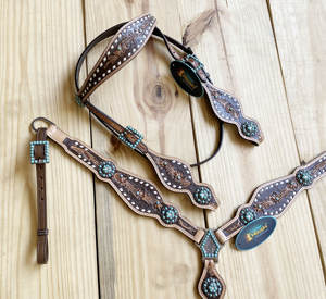 Ensemble de selle, de collier de poitrail et de rênes en cuir de qualité supérieure pour l'équitation, disponible en gros - Product Image 1