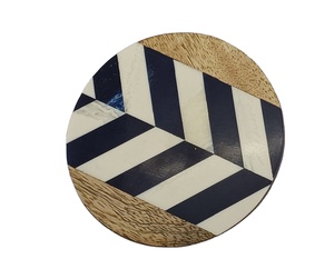 Modern Style Resin & Wood Coasters <b>Set</b> with Stand Classic New Design - Product Image 1