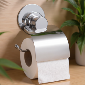 Porte-papier toilette en métal adhésif avec ventouse - Product Image 3