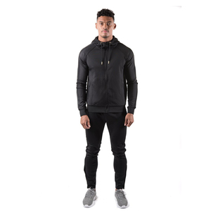 2025 personnalisé conçu hommes lourd noir survêtement Slim Fit imprimé solide motif respirant grande taille ensembles d'hiver - Product Image 2