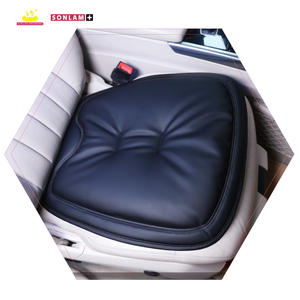 Leather Universal <b>Car</b> <b>Seat</b> Cushions Luxury Waterproof Soft <b>Car</b> Driver <b>Seat</b> Cushion All Black Color - Product Image 1