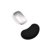 TBFITLarge ensemble de tapis de souris de jeu de bureau noir pur repose-poignet en mousse à mémoire de forme clavier repose-main matériel en caoutchouc Durable livraison directe