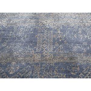 Alfombra de Lana y Viscosa Tejida a Mano Azul Sile, Diseño Abstracto para Uso Doméstico - Hwv-13014 - Product Image 3
