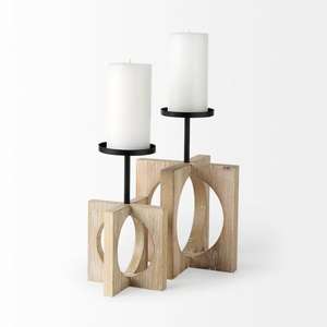Bougeoir en métal et en bois au design haut de gamme le plus populaire avec 3 inserts en verre bougeoir à utiliser à la maison hôtel - Product Image 3