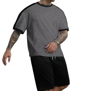 Ensemble de shorts respirants décontracté de qualité supérieure pour hommes 100% ensembles de t-shirts en coton biologique personnaliser la conception en gros ensemble de chemises courtes - Product Image 1