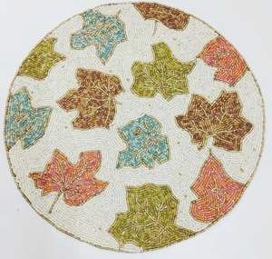 Meilleures ventes Dessous de verre à café perlé fait à la main Tapis et tampons Décoration de table Conception florale Produit le plus vendu - Product Image 2