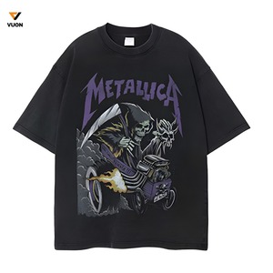 Nueva Camiseta de algodón de verano para hombre, camiseta informal holgada transpirable de manga corta con estampado de letras simples de 230 gramos para hombre - Product Image 1