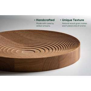 Plateau de service en bois décoratif fait à la main, durable, multifonctionnel, design écologique, bois naturel, décoration d'intérieur - Product Image 6