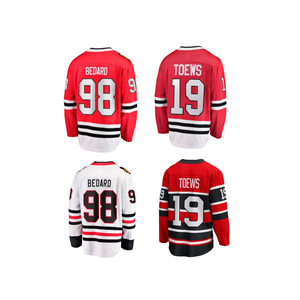 Maillot de hockey sur glace personnalisé unisexe pour adultes tissu polyester respirant broderie à coutures durables à séchage rapide pour clubs ligues - Product Image 1