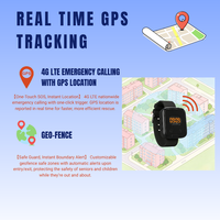 Montre mobile de sécurité pour seniors 4G LTE, détection de chute, localisation GPS, appel d'urgence, positionnement en temps réel pour les maisons de retraite et les soins aux personnes âgées