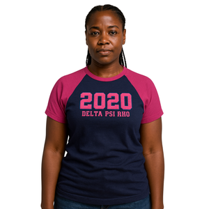 100 algodón azul marino Delta Psi Rho Sorority manga raglán camiseta año de fundación 2020 vida griega ropa cómoda ropa Casual camiseta - Product Image 1