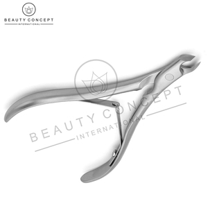Pince à cuticules 1/2 Jaw Tower Point en acier inoxydable chirurgical, outil de précision pour techniciens ongulaires - Product Image 3