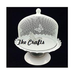 Plato de servir con cúpula de hierro y vidrio, el mejor diseño, para servir postres, a un precio asequible. - Product Image 4