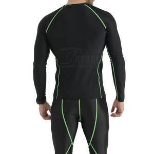 Camisas de compresión de hombre de manga larga de color sólido logotipo personalizado nuevo estilo camisas de compresión de hombre - Product Image 4