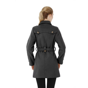 Manteau long classique à double boutonnage entièrement personnalisé pour femmes et filles, design de manteau long, automne hiver, manteaux longs en laine - Product Image 5