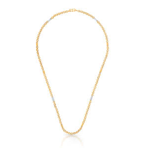 Collier en chaîne or jaune inspiré par la simplicité, unisexe - Product Image 2